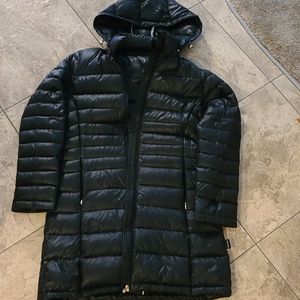 Calvin Klein packable down knee length parka